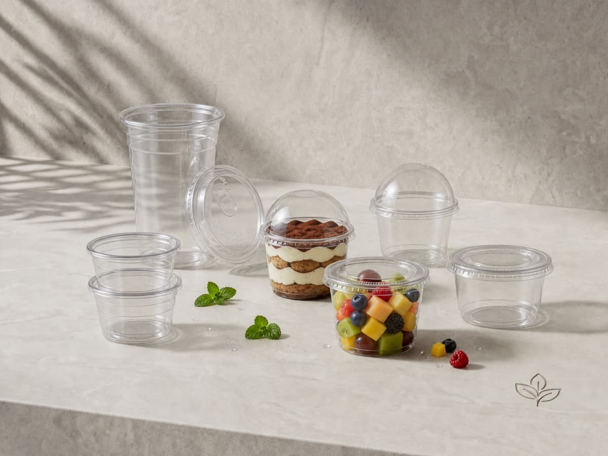 PET cold cups, dessert cups and clear containers