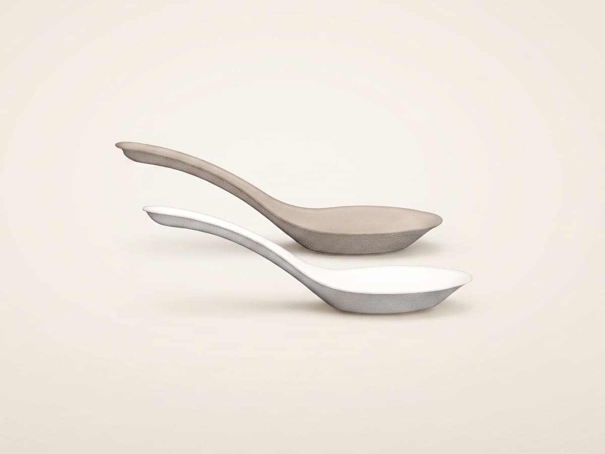 Cucchiaio in fibra vegetale pressata 14.2 cm COD 7383