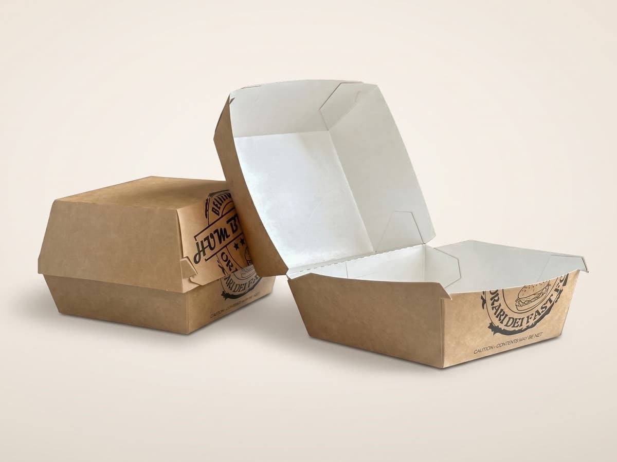 Scatola per hamburger in carta kraft piccola COD 8151
